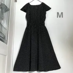 GU フレアロングワンピース Mサイズ 美シルエット　オフィスカジュアル