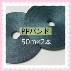 【S623】青緑系PPバンド 50m×2本