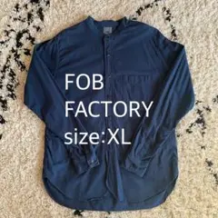 FOB FACTORY バンドカラーシャツ　size:XL エフオービー