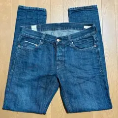 Care label　ヘンプ混紡 白耳デニム 32