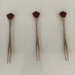 フォーク 3本セット　洋銀　デザートフォーク