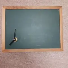 時計付きボード　黒板