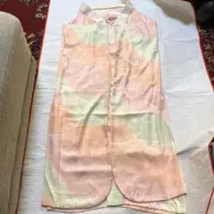 美品!やまと誂製*絹半衿付き*振袖用*長襦袢*133cm*裄66