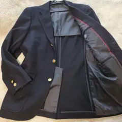 【美品/希少XL】ジェイプレス 紺ブレ 金ボタン パイピング赤 ダークネイビー