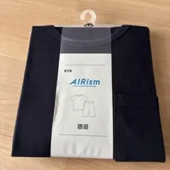 UNIQLO エアリズム M ネイビー ルームウェアセット