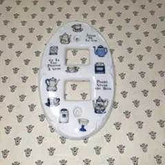 カントリー雑貨　アメリカン　スイッチカバー　スイッチプレート　陶器