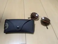 Ray-Ban ゴールドフレーム ブラウンレンズ サングラス RB3682