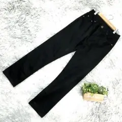 良品❗️【ESSEMLE】ストレートカジュアルパンツ (M相当)黒