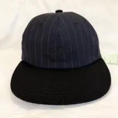 新品未使用 坩堝 RUTSUBO ストライプ キャップ ネイビー