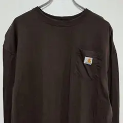 カーハート　ポケットロゴ　ロングTシャツ　トールサイズ　ゆったり　オーバーサイズ