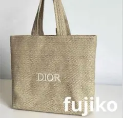 最新❣️DIORノベルティトート バッグストロー刺繍2025年サマー