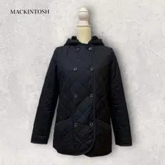 マッキントッシュ ミドル丈 キルティング ボアコート 黒 英国製 サイズ36