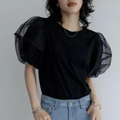 リエディ　オーガンジースリーブトップス　アダムエロペ　ZARA　スナイデル