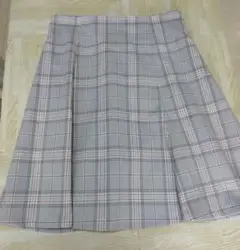 【週末セール】ハニーズ チェック柄ミニスカート 薄いブルーグレー L