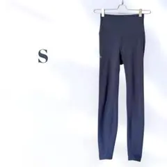 ネイビー ハイウエスト ヨガパンツ S ヨガウェア スポーツ ブルー