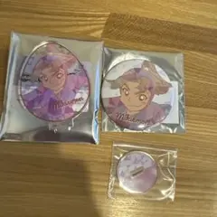 忍たま　田村　プリズムパターン　アクリルスタンド　缶バッジ
