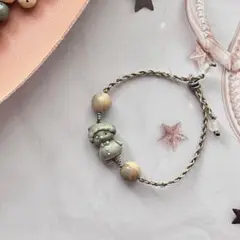 オリジナル 彫刻アラシャンアゲートコードブレスレット 天然石 ギフト 油絵