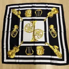 ESCADA エスカーダ スカーフ 楽器 ブラックホワイト