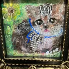 オリジナルRose marry猫さん手描き作品。世界で一つ
