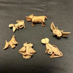 革製動物モチーフセット
