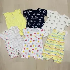 【バラ売り可】ベビー半袖ロンパース 60-70cm 6個セット