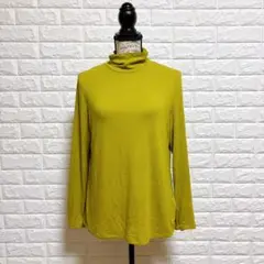 ジョルジュレッシュ ニット 日本製 タートルネック 黄 Lサイズ 美品