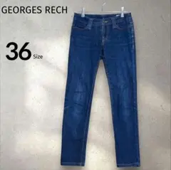 【ジョルジュレッシュ】デニムパンツ ストレッチ ジーンズ 36 ブルー