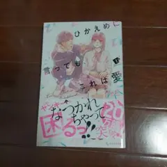 ひかえめに言ってもそれは愛