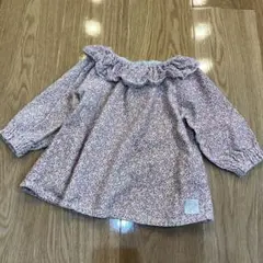 conoco 小花柄チュニック　バルーン袖シャツ 女の子　80