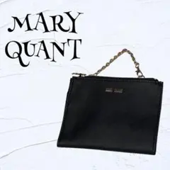 【MARY QUANT】マリークワント ミニポーチ チェーン付き ブラック