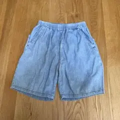 ハーフパンツ　デニム　ライトブルー