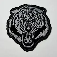 虎の顔 刺繍パッチ 刺繍ワッペン