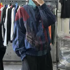 90s ナイロンジャケット ウエストサイド パッチワーク 古着