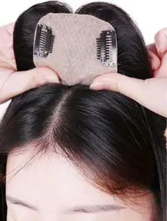 HIYE 人毛100% 部分ウィッグ ヘアーピース 横8cm縦12cm