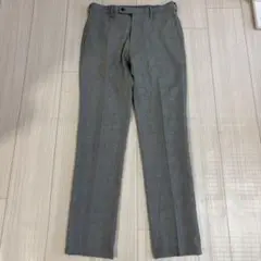 グレー チェック柄 スラックス M