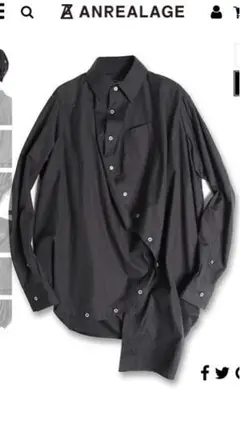 アンリアレイジ　アンシーズン　ボールシャツ　ブラック　黒　M ANREALAGE [アンリアレイジ] BALL SHIRTS ＜ボールシャツ＞ ブラック