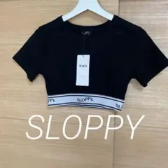 SLOPPY クロップドTシャツ ブラック 半袖