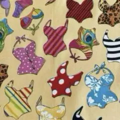 USAコットン ロラライハリス　Assorted Suitrs　黄　生地　ハギレ