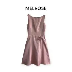 【メルローズ】ノースリーブワンピース チェック 光沢 size 4