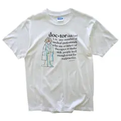80s ヴィンテージ Tシャツ グッドプリント USA製 Lサイズ 白