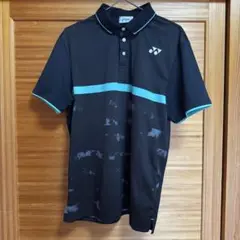 YONEX XO ポロシャツ ブラック/ターコイズ