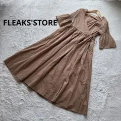 FREAK'S STORE ブラウン シャツワンピース 半袖