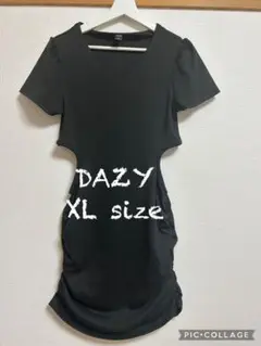 DAZY ブラック XLサイズ ミニワンピース