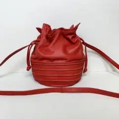 美品 LOEWE ロエベ ヴィンテージ ナッパレザー 巾着 ショルダーバッグ