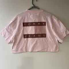 【新品】トミーヒルフィガー　 L ピンク　ビッグフラッグ　Tシャツ