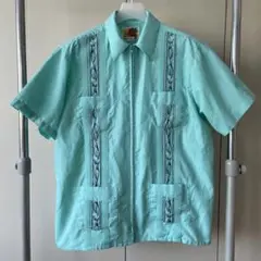 90s GUAYABERA グァジャベーラ キューバシャツ グァバ ジップシャツ