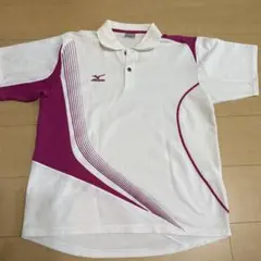 Mizuno テニス ポロシャツ ホワイト　ピンク