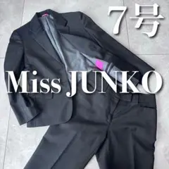 《美品》Miss JUNKO ウール100%スーツセット 7号S ブラック
