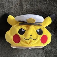 【新品タグ付】ポケットモンスター ぬいぐるみ帽子 キャプテンピカチュウ