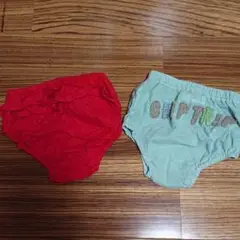 134.オーバーパンツ2枚セット☆BeBeとCHIP TRIP